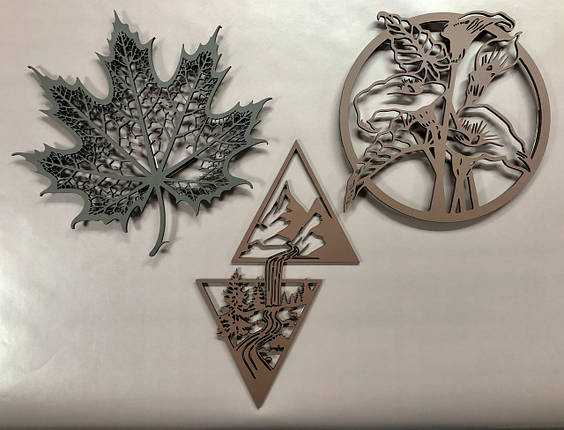 Набір панно 3D декоративне для стін, що складається з 3 штук., фото 1