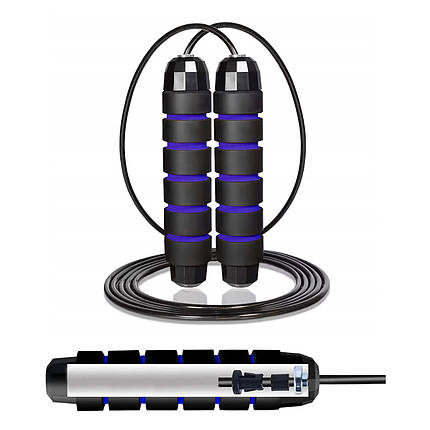 Скакалка швидкісна для кросфіту Cornix Speed Rope Classic XR-0147 Black/Blue Poland, фото 1
