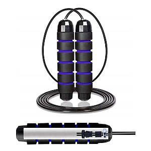 Скакалка швидкісна для кросфіту Cornix Speed Rope Classic XR-0147 Black/Blue Poland