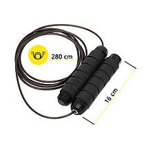 Скакалка швидкісна для кросфіту Cornix Speed Rope Classic XR-0149 Black Poland, фото 5