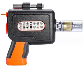 Викрутка-пістолет 2882A з насадками в кейсі, електровикрутка з обертанням на 180°