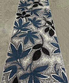 Сіро-синій ковролін  листя пальми AQUA 02628 BLUE-GREY