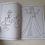 Розмальовка Анна і Ельза аркушів | розмальовка для дівчинки | дитяча розмальовка |, фото 3