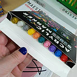 Набір акрилових маркерів 12 шт, водостійкі, двосторонні, фото 2