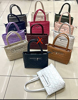 Сумка жіноча  шопер стьобана 31*24 см на блискавці Dpolo