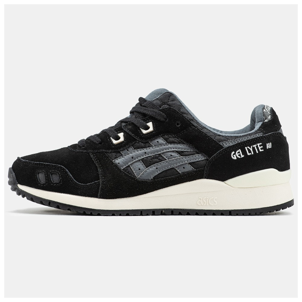 Чоловічі кросівки Asics Gel-Lyte III 3 Black Grey, чорні замшеві кросівки асікс гель лайт 3