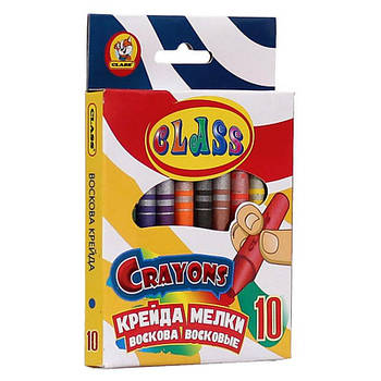 Крейда воскова 10 кольорів 8*90 мм 7602 G-Rich