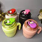 Термостакан "Coffee" з трубочкою 420 мл з нержавіючої сталі в різних кольорах Luna, фото 3