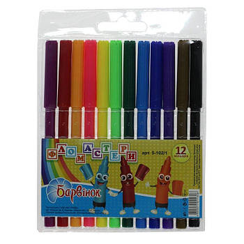 Фломастери 12 кольорів БАРВІНОК 5-102 G-Rich
