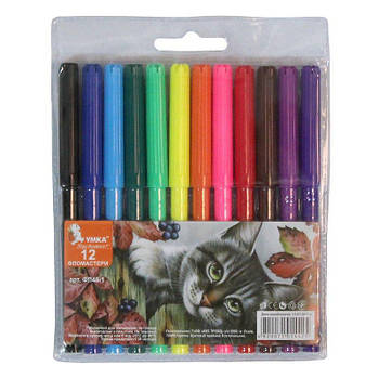 Фломастери 12 кольорів ФЛ45 УМКА ФЛ45 G-Rich