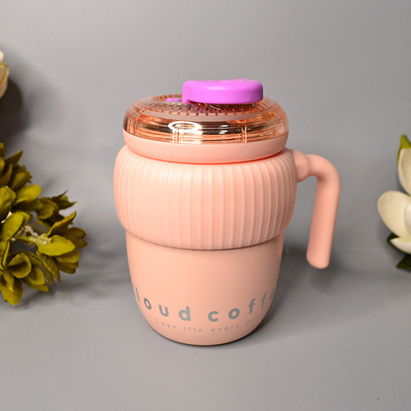 Термостакан "Coffee" з трубочкою 420 мл з нержавіючої сталі в різних кольорах Luna, фото 1