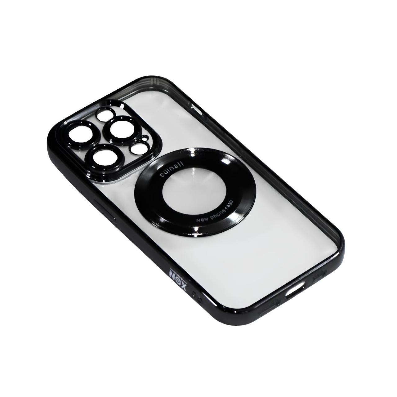 Магнітний чохол XON PhoneCase Magnetic для iPhone 14 Pro (PCMC1114300B 7898) Чорний/Прозорий, фото 1