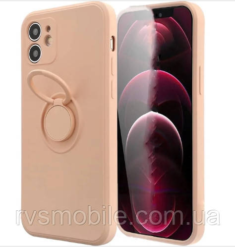 Силіконовий чохол для iPhone 11 - Ring Color case, Pink Sand