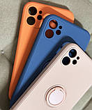 Силіконовий чохол для iPhone 11 - Ring Color case, Blue Grey, фото 9