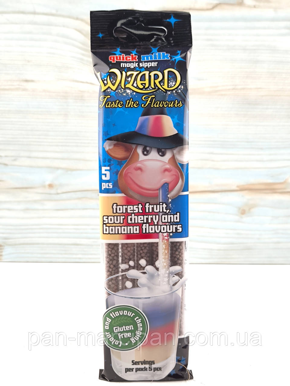 Трубочки для молока Quick Milk Forest fruit, sour cherry and banana flavours 5 шт., фото 1