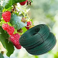 Проволока в ПВХ оболочке 2/3.5 мм, 100 м, антикоррозийная для малины и ежевики (Польша)