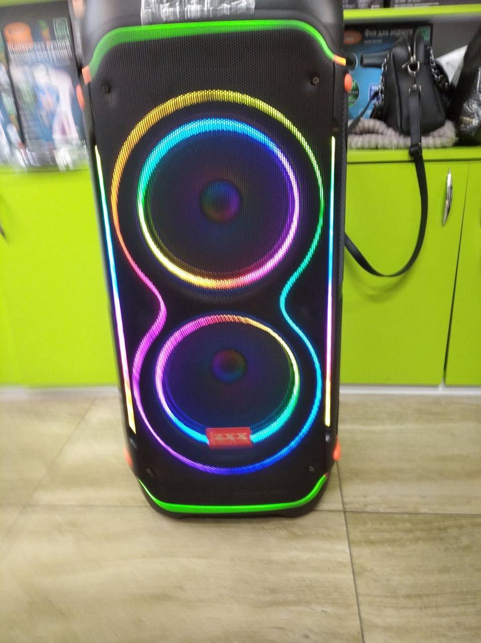 Колонка акумуляторна портативна ZXX partybox 1000 ватів RMS з радіомікрофонами (USB/BT/FM/TWS)