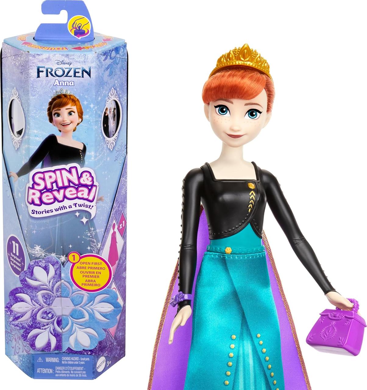 Ігровий набір сюрприз лялька Disney Frozen Anna Fashion Doll Set Spin HXD27