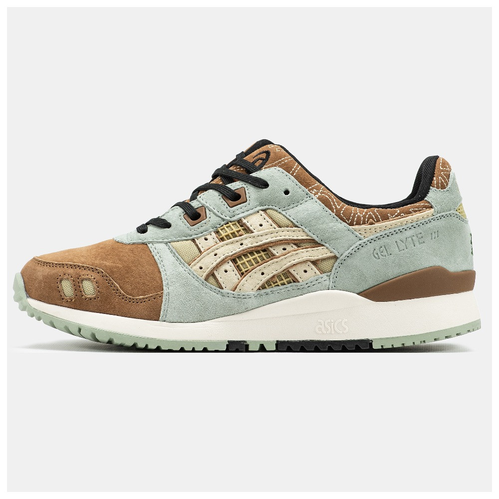 Чоловічі кросівки Asics Gel-Lyte III 3 Brown Mint, замшеві кросівки асікс гель лайт 3
