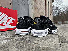Чоловічі кросівки Nike Air Max Plus TN Black чорні з білим, фото 4