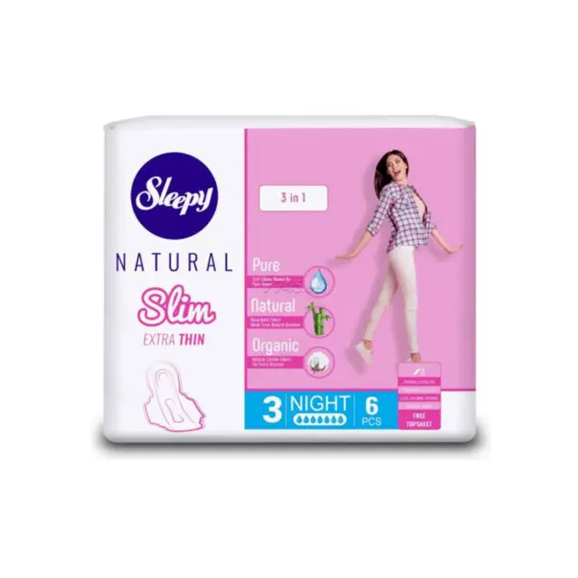 Прокладки гігієнічні ультратонкі Sleepy Slim Night-3 №6 (320 mm)