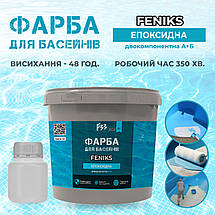 Фарба для фонтану 2 компонентна епоксидна 4,5 кг FENIKS, фото 4