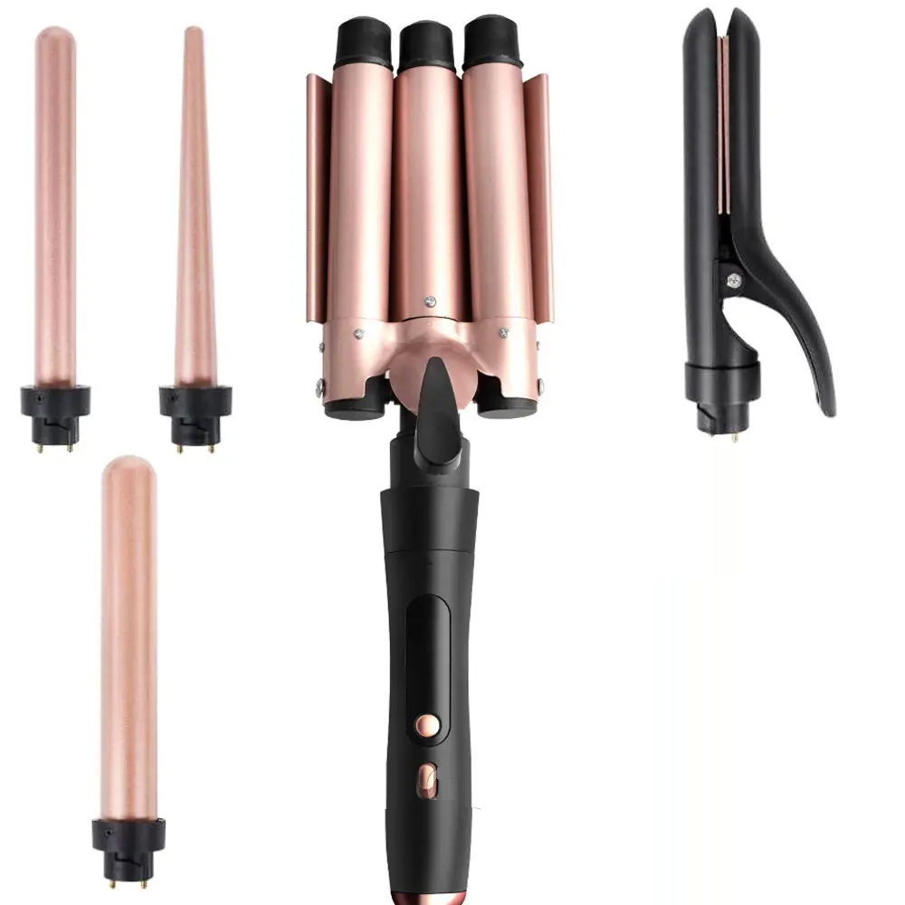 Мультистайлер для завивання волосся 5в1 потрійна плойка щипці стайлер для локонів, фото 1