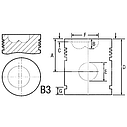 Поршнень з пальцьом Ø 98.4мм двигуна Case IHC  D155 D206 D310, фото 3