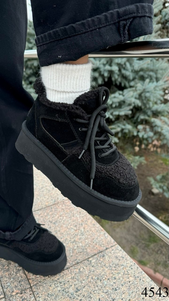 Уггі чорні, замша, фото 1