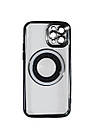 Магнітний чохол XON PhoneCase Magnetic для iPhone 11 Pro (PCMC1111300B 8017) Чорний/Прозорий, фото 3