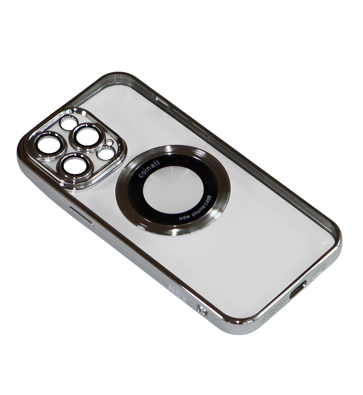 Магнітний чохол XON PhoneCase Magnetic для iPhone 14 Pro Max (PCMC1114004G 8031) Сірий/Прозорий