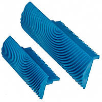 Шпатель гумовий для імітації дерева PROFI (двосторонній)(сині)