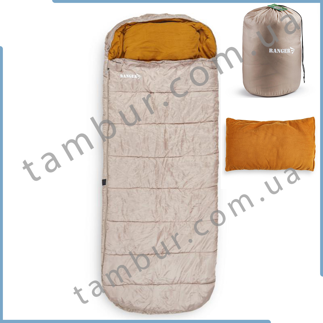 Спальний мішок Ranger 4 season Brown кокон-ковдра 200х85 см