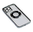 Магнітний чохол XON PhoneCase Magnetic для iPhone 13 Pro Max (PCMC1113400G 68079) Сірий/Прозорий, фото 3