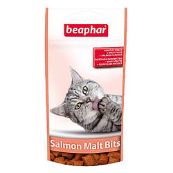 Beaphar (Беафар) Salmon Malt Bits Подушечки з Мальт-пастою для виведення вовни у котів 35 гр