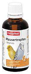 Beaphar (Беафар) Mausertropfen Вітаміни для покращення яскравості кольору пір’я птахів 50 мл