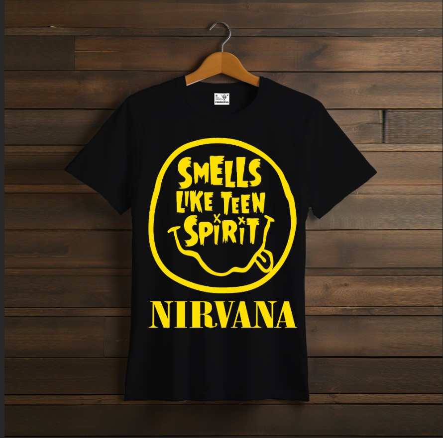 Футболка унісекс з принтом "NIRVANA, нірвана, лого, група, фанат, подарунок, Rock Band, група, гурт, рок, музиканти, виконавці 1"