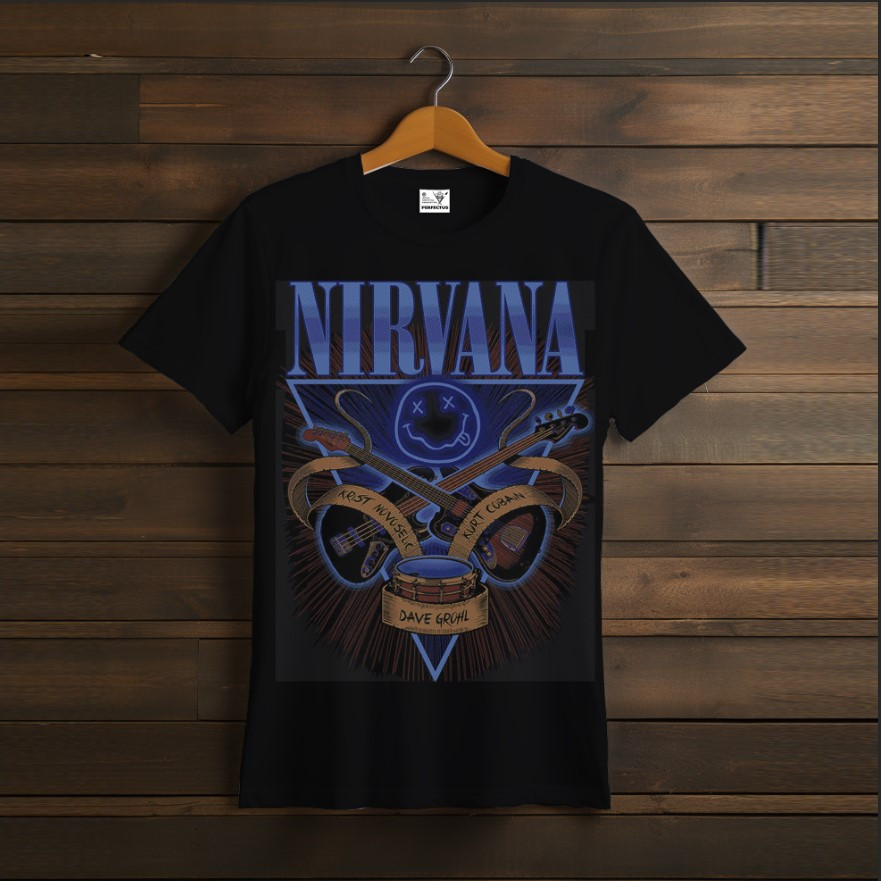 Футболка унісекс з принтом "NIRVANA, нірвана, лого, група, фанат, подарунок, Rock Band, група, гурт, рок, музиканти, виконавці 3"