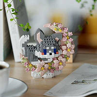 Конструктор блоковий дитячий сірий песик на місяці