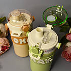 Термостакан “OKAY” з трубочкою 635 мл з нержавіючої сталі в різних кольорах Luna, фото 3