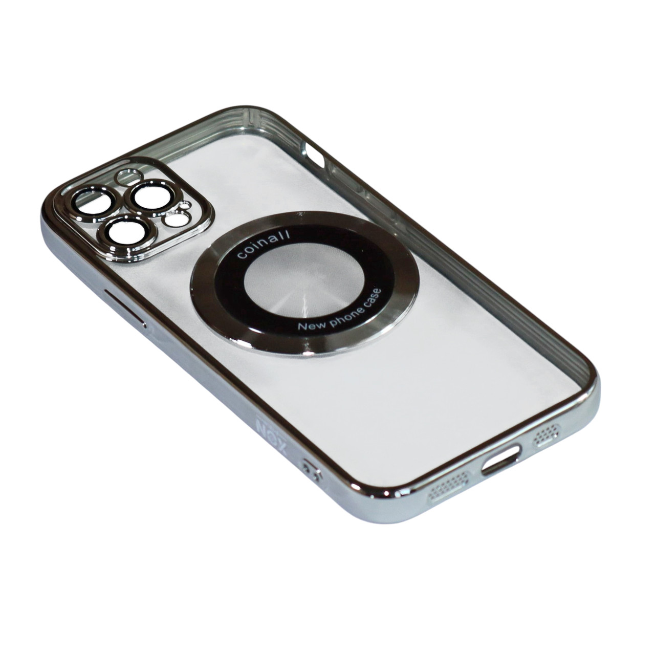 Магнітний чохол XON PhoneCase Magnetic для iPhone 12 Pro (PCMC1112300G 8123) Сірий/Прозорий, фото 1