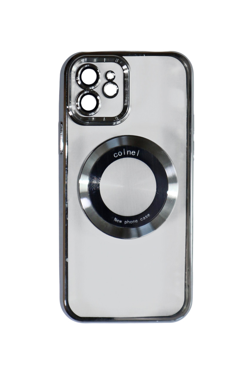 Магнітний чохол XON PhoneCase Magnetic для iPhone 12 (PCMC1112100G 8130) Сірий/Прозорий