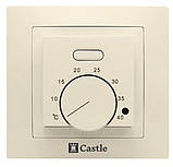 Терморегулятор Castle AC308 БІЛИЙ/ БІЖОВИЙ/ ЧОРНИЙ під рамку SCHNEIDER ASFORA, фото 2