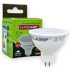 Світлодіодна лампа Eurolamp ECO серія "P" MR16 5W GU5.3 3000K 12V LED-SMD-05533(12)(P)