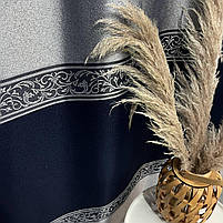 Штори з жакард, сучасні штори в спальню Сіро-сині з тюлем (SHTN-K7-6), фото 9