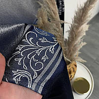 Штори з жакард, сучасні штори в спальню Сіро-сині з тюлем (SHTN-K7-6), фото 5