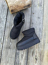 UGG Дутики Уги ЧОРНІ короткі на Платформі зі Змійкою вологозахисні напівчеревики чобітки жіночі зима, фото 2