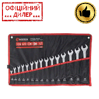 Ключі рожково-накидні, Набір ключів комбінованих Intertool GRT HT-1204 15 ед. 6-19, 22 мм Cr-V