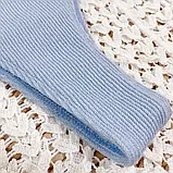 Блакитний жіночий роздільний купальник рубчик із високими плавками, фото 3