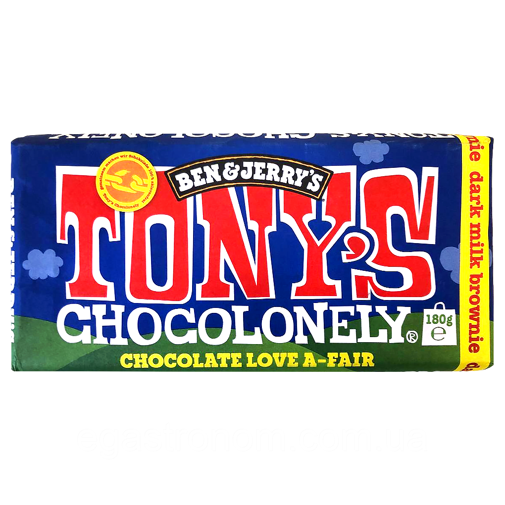 Шоколад темно-молочний брауні Тоніс Tonys dark milk brownie 180g 15шт/ящ (Код: 00-00017247)